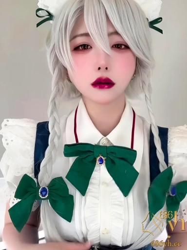 东方 Project cosplay 十六夜咲夜 ASMR 擦边动作撩人心弦黑丝美腿巨乳晃荡性感诱惑拉满！ 1